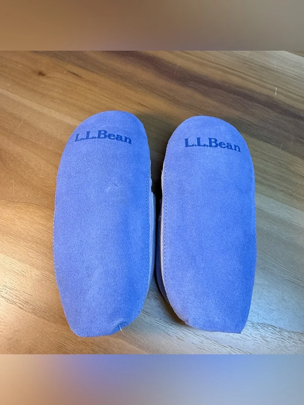 LL Bean Toddler Sz 11 Wicked Good Moccasins Purple Suede Lamb Shearling Slippers
